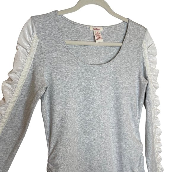 Sundance Bellina Ruched Velvet Sleeve Long Sleeve Top, XS - Picture 4 of 7